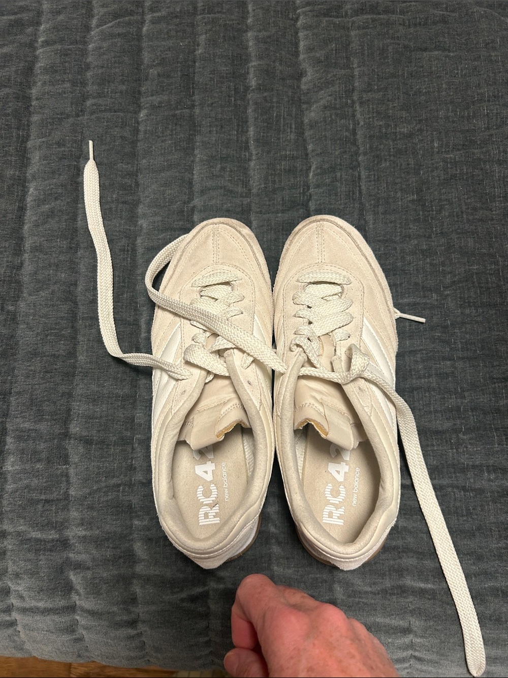 New Balance Women's Cream Suede Sneakers - Light Beige Neutral